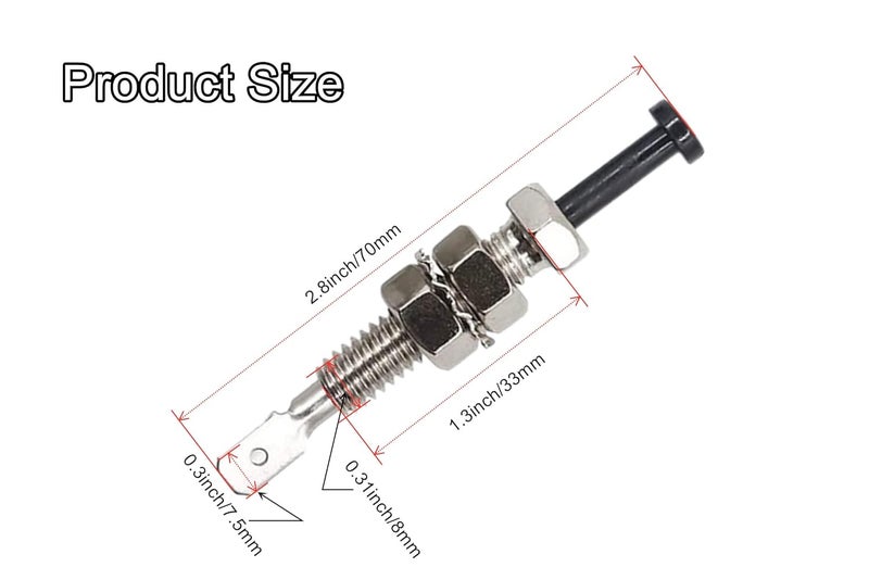 LDCRE Door Pin Switch Car Auto Trunk Alarm Security Hood On Off Momentary 20A 12Vdc Universal Adjustable Bonnet Light Hood Screw 4PCS - Image 4